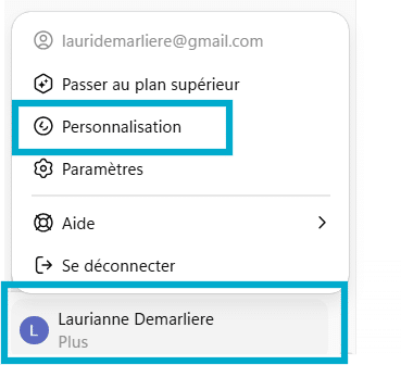 ChatGPT personnaliser