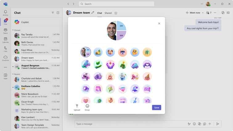 Microsoft Teams : modifier l'image d'un groupe