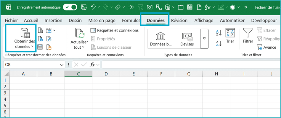 Importer des données avec Excel Power Query