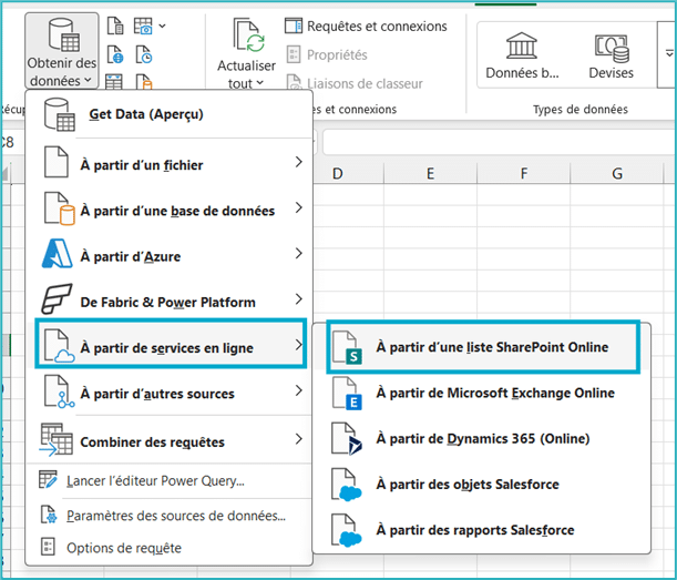 Importer des données avec Excel Power Query